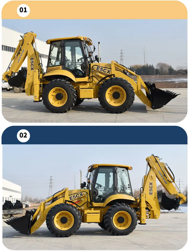 New Trend 4x4 Tractor With Loader And Backhoe Excavator,Wheel Mini ...