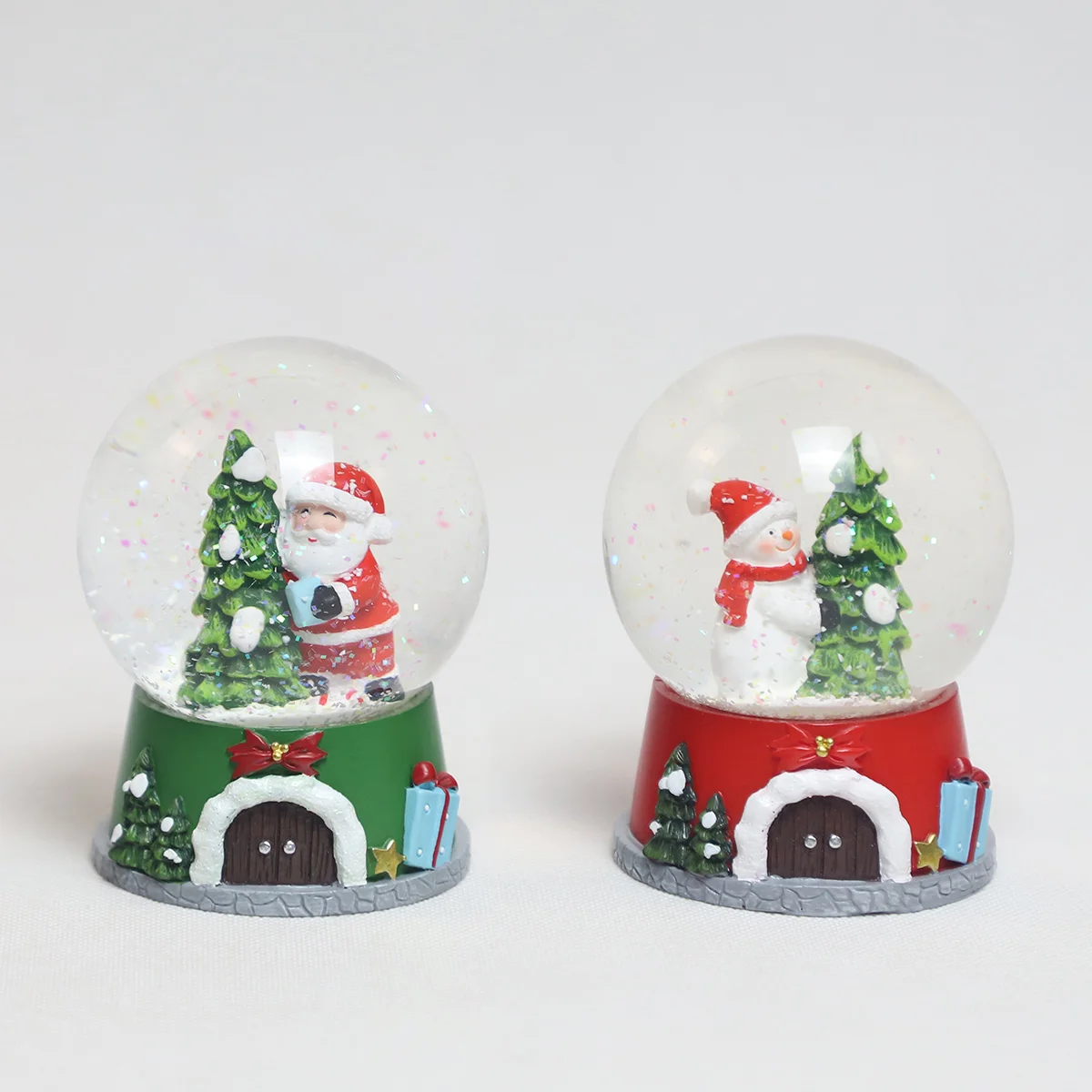 2024 new Snow Globe Christmas gifts cute three personal snow globe Christmas decoration small figurine water ball