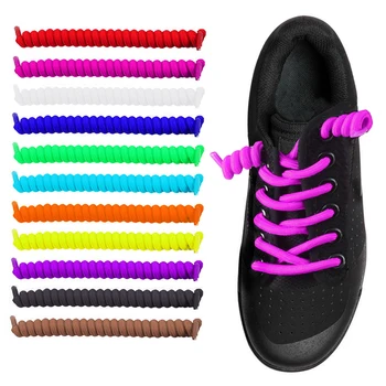 Lot De 2 Paires Lacets Élastiques Sans Nœud - Taille Unique, Pour Sport, Baskets, Bottes