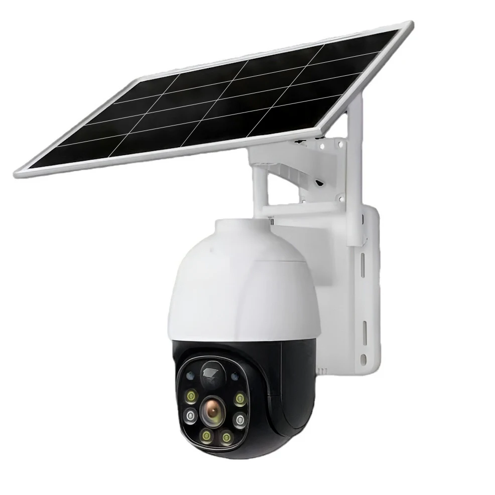 P6L 2K 4MP Wifi 4G Network Solar Panels Camera Cameras for Home Security Protection PIR Humanoid Detection CCTV Camera