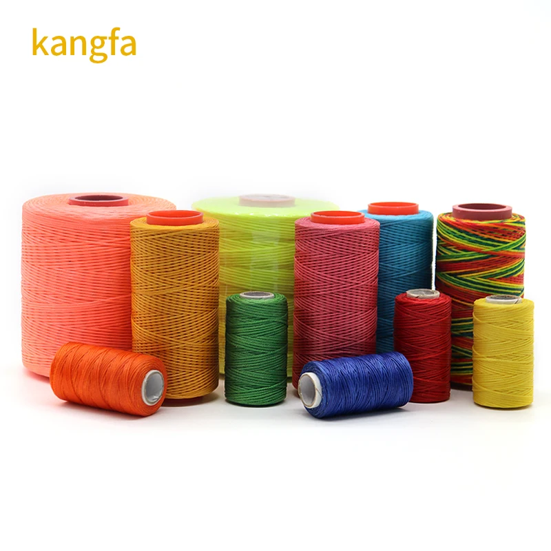 product leather upholstery 100 polyester wax thread 1mm high tenacity waxed thread 200m 210d for bracelets shoes thread-1