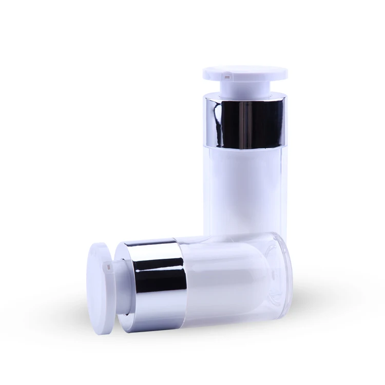 BA04 BA05 Luxury Empty Wide Mouth 15ml 30ml 50ml Acrylic Airless Pump Bottle Press Type Vacuum Bottle Travel Portable