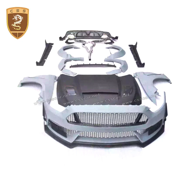 New Arrival CSS Design Oem Body Kit 2015 Mustang Fiber Glass Wide Body Kit