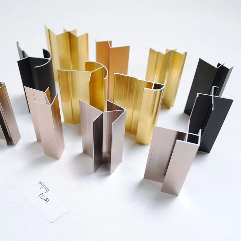 ZHONGLIAN Types of Black Tile Edging Aluminium Wall Panel Trim Board Profile for Housing Decoration