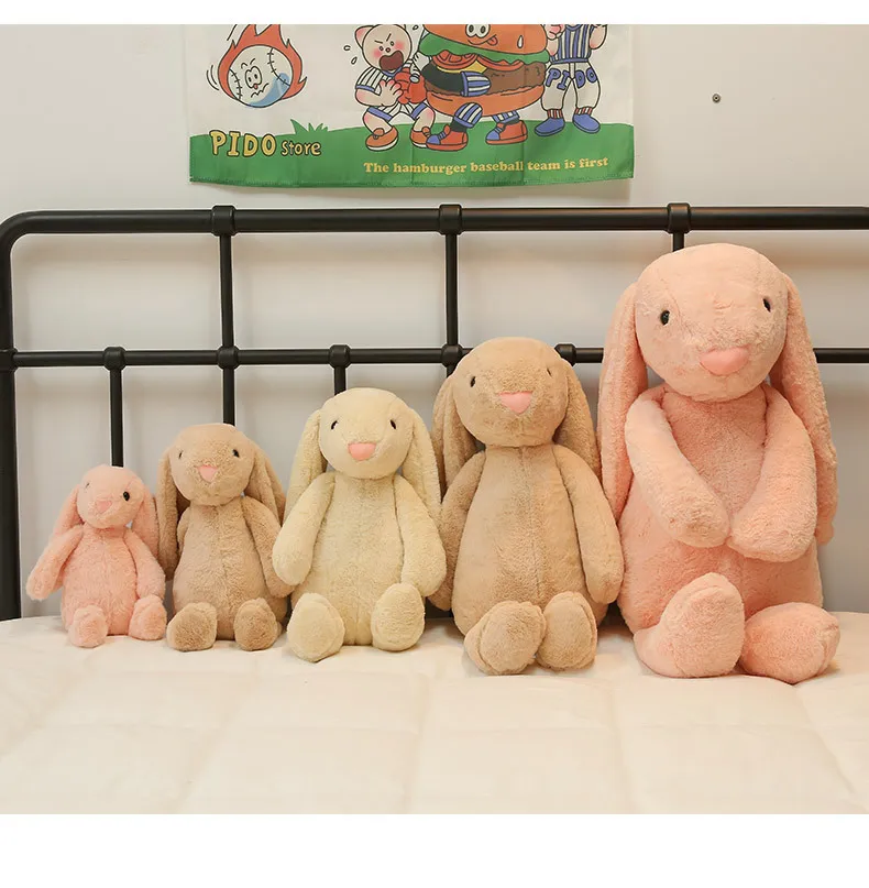 Wholesale 30cm Easter Decoration Bad Bunny Plush Toys Long Ear Animal Large Rabbit Personalized