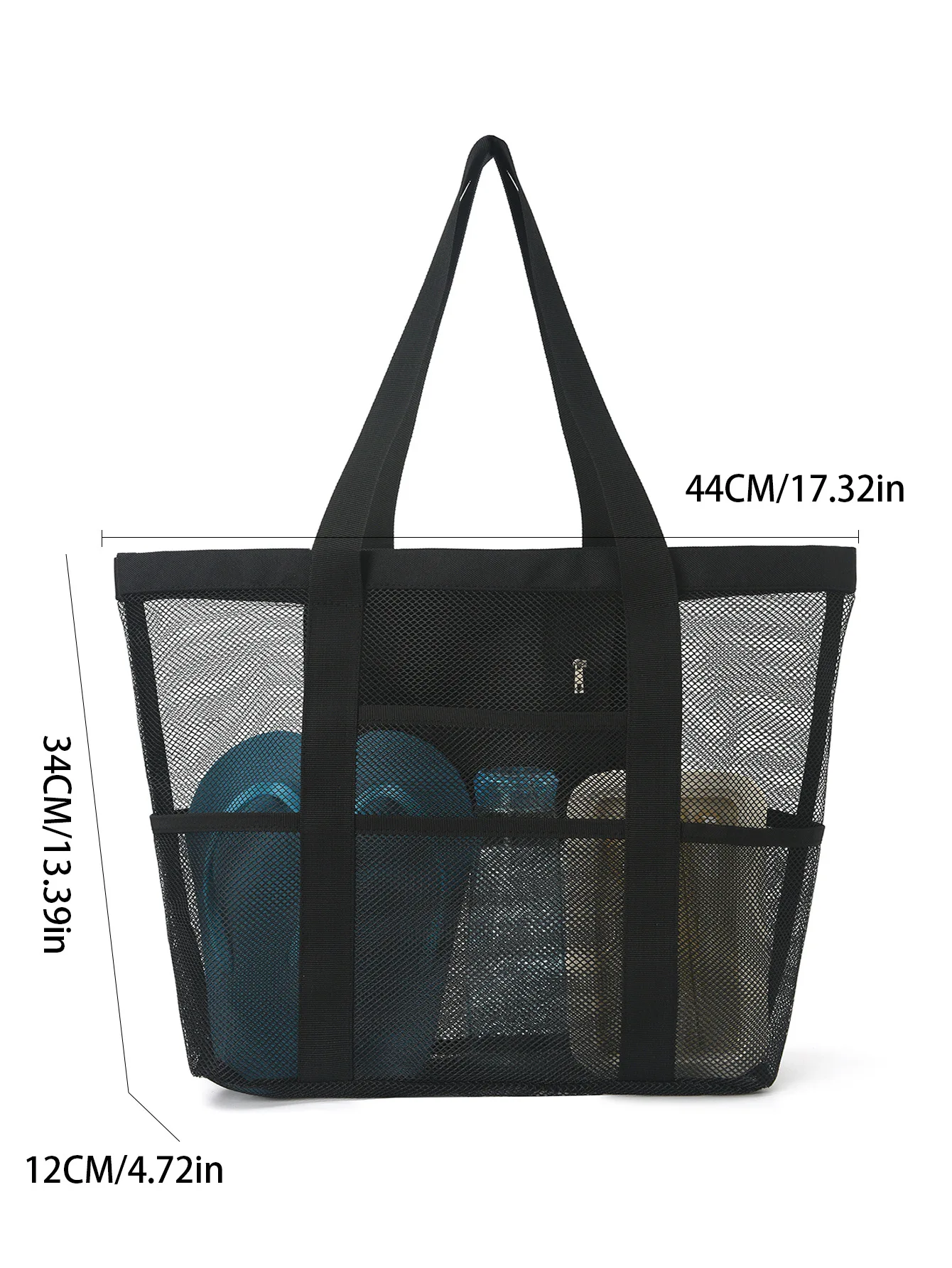 Custom Beach Camping Toys Mesh Tote Bags - Insulated & Lightweight