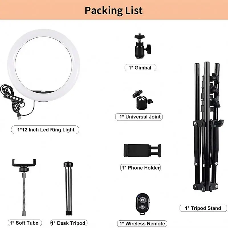 16 видов цветов изменить фотографию в прямом эфире smd rgb кольцевидная подсветка 8 дюймов/20 см 10 дюймов/26 см 12 дюймов/30 см макияж кольцевой светильник на светодиодах