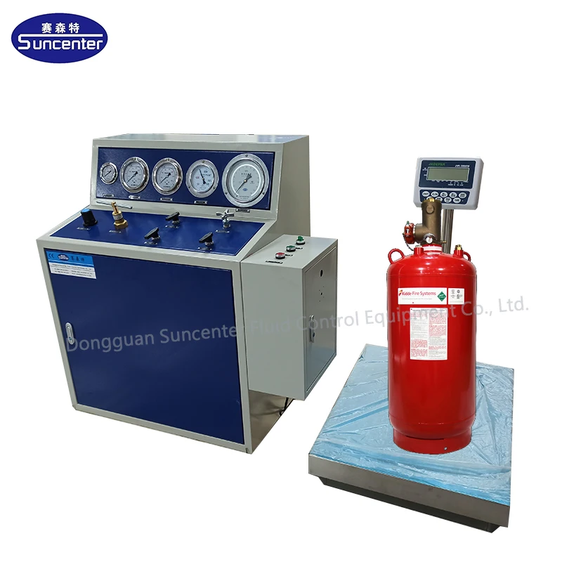 Automatic FM200 Novec Refill Machine Fire Extinguisher CO2 Cylinder Filling Station System