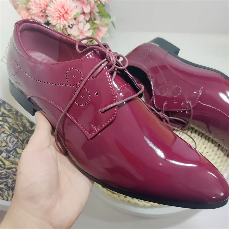 chinese dress ladies Blood red leather dress with zippers main image 0