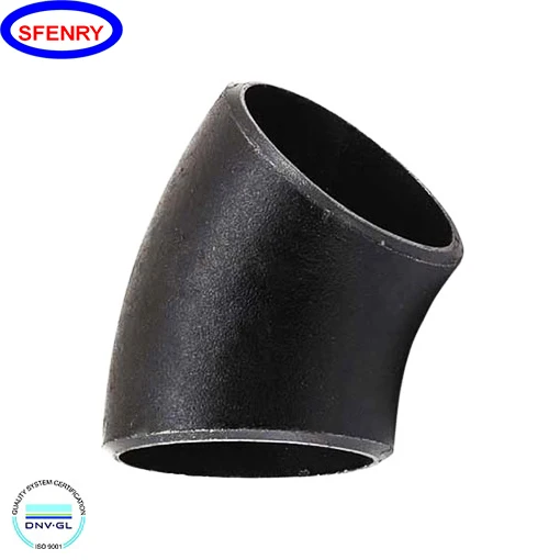 
Бесшовная углеродистая сталь Sfenry A234 WPB, длинный радиус, короткий радиус, 45 градусов, колено 
