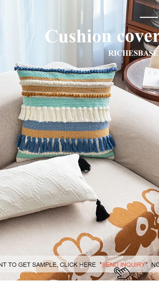 New Arrival Colorful Bohemian Boho Farmhouse Cushion Cover Home Sofa