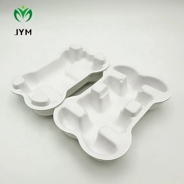 Dog Bone Shape Molded Pulp Box Wholesale China Customized Bagasse White Colors Food Candy Box Corrugated Board 24 Accept CN;GUA