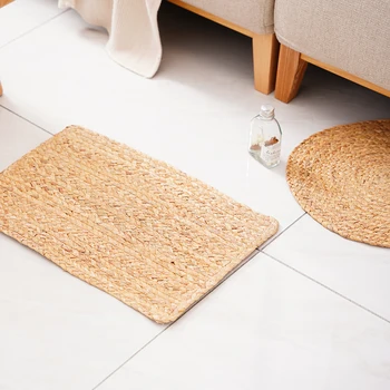Boho Style Natural Seagrass Rug Handwoven Carpet And Rug Hallway Door Mat For Home Decoration