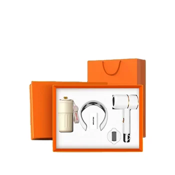 Customized Luxury Executive Business Promotion Gift Set Paper Vacuum Cup Hair Dryer Neck Massager-Quick-Dry Feature Thanksgiving
