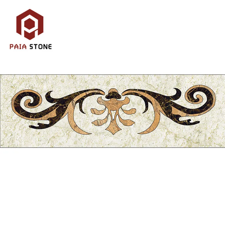 product marble waterjet medellion pattern hotel villa lobby floor design-2