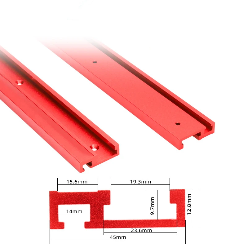 TEBAK W-05 Track Woodworking Saw Table Workbench DIY Tools 45-type Chute T Track With Scale Aluminum Alloy T-tracks Slot Miter