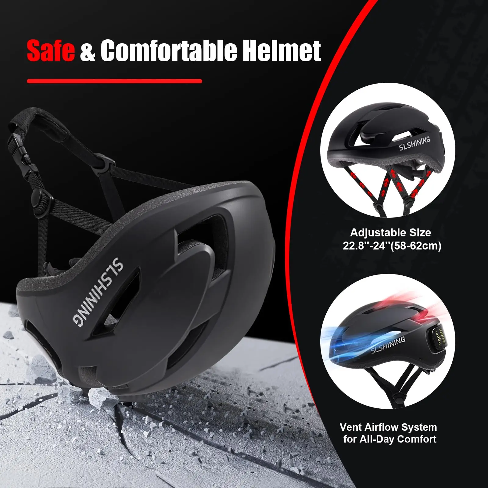 High-quality, Lightweight, Adjustable 360° High-visibility LED Display Bicycle Helmet With Smart App Control And_voghion.com