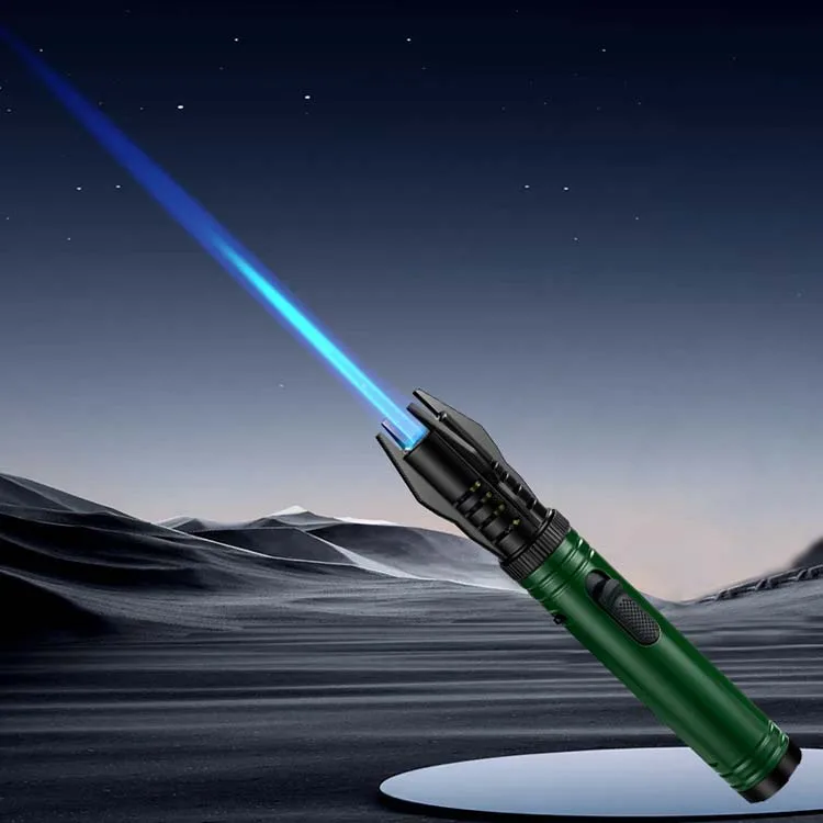 High Quality Welding Guns Refillable Butane Windproof Torch Lighter Jet Blue Flame Lighter