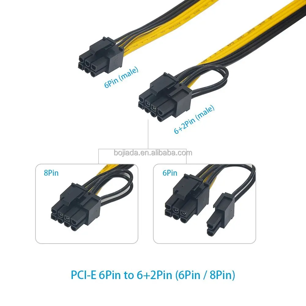 PCI-E 6pin to GPU 8pin Power Cables - Reliable & Efficient