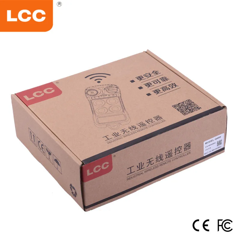 Stocked LCC Q400 Transmitter Receiver 100m 4 Channel Radio Crane Wireless Crane Remote Control for Hoist Lifting