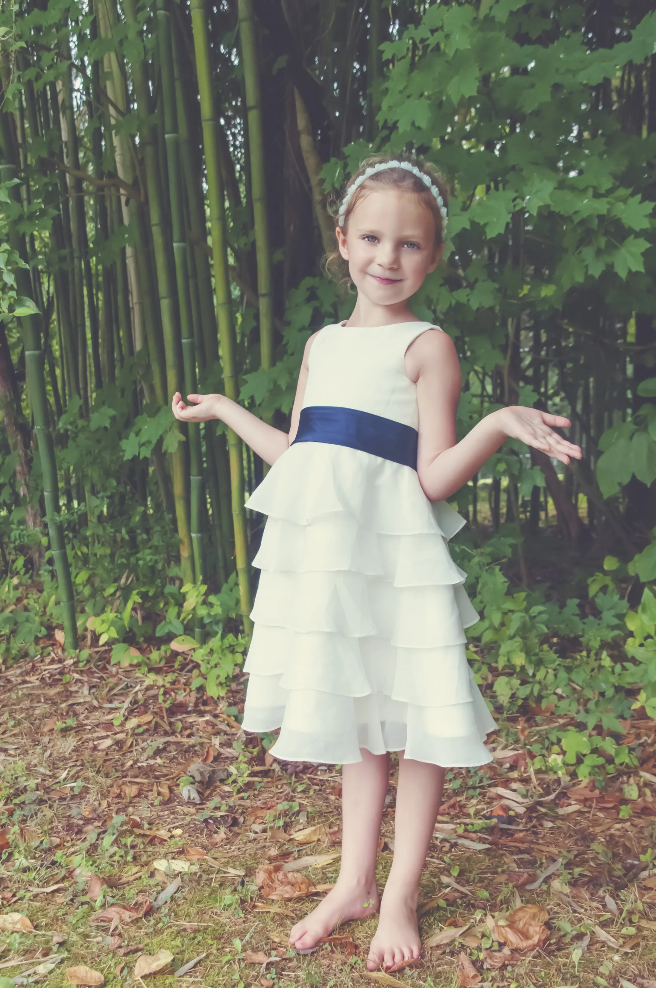 Princess Backless Silver Sequin Tulle Wedding Flower Girl Dress Kids Birthday Party