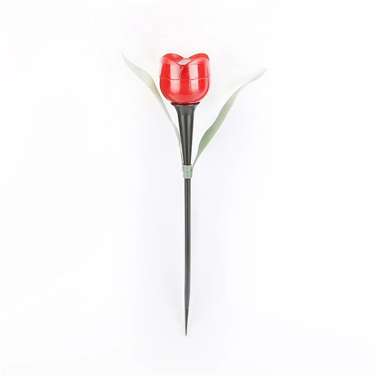 Outdoor MultiColor Changing IP11 Waterproof 1LED Solar Garden Decorative Yard Tulip Flower Stake Light