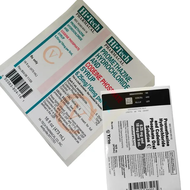 Professional printing custom self adhesive medicine bottle wockhardt stickers pharmacal Bottle Labels