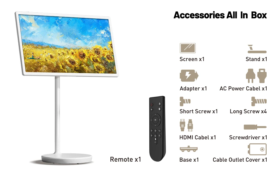 Smart Android TV Portable Touch Monitor 32 Inch HD Wireless Lcd