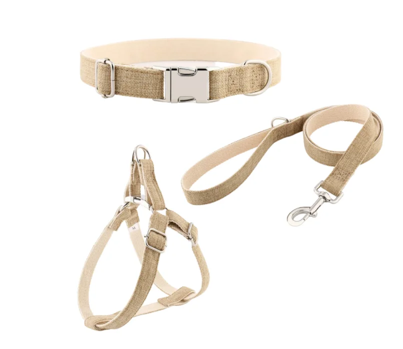 Sinsky Plain Color Ecofriendly Organic Hemp Pet Leash Dog Collar Leash