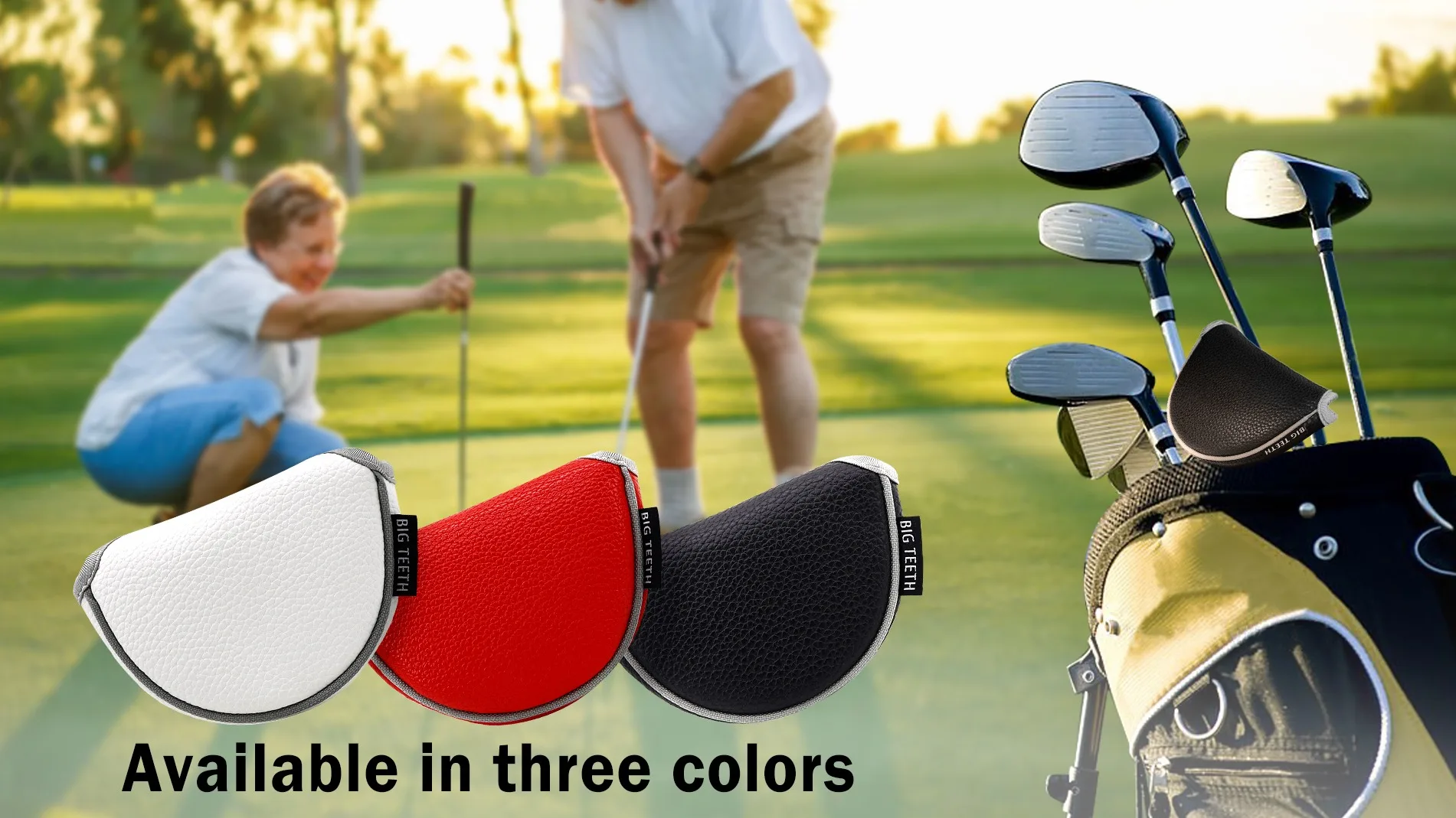 Hot Selling Pu Leather Golf Midmallet Putter Head Cover
