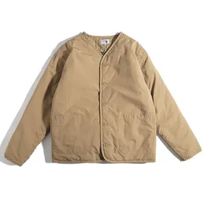 Custom Winter Men's Cotton Coat Button Closure Retro Tooling Jacket