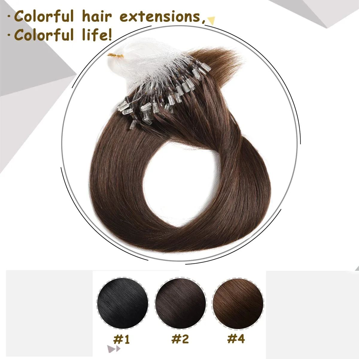 Micro Loop Remy Echthaar Extensions Dunkelbraun Für Damen_voghion.com