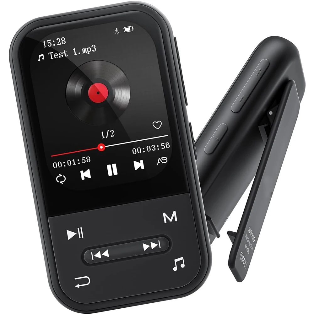 Portable Clip-On for Bluetooth MP3 Player FM Radio Voice Recorder for Children Elderly Sports Use OEM/ODM Factory FLAC Audio