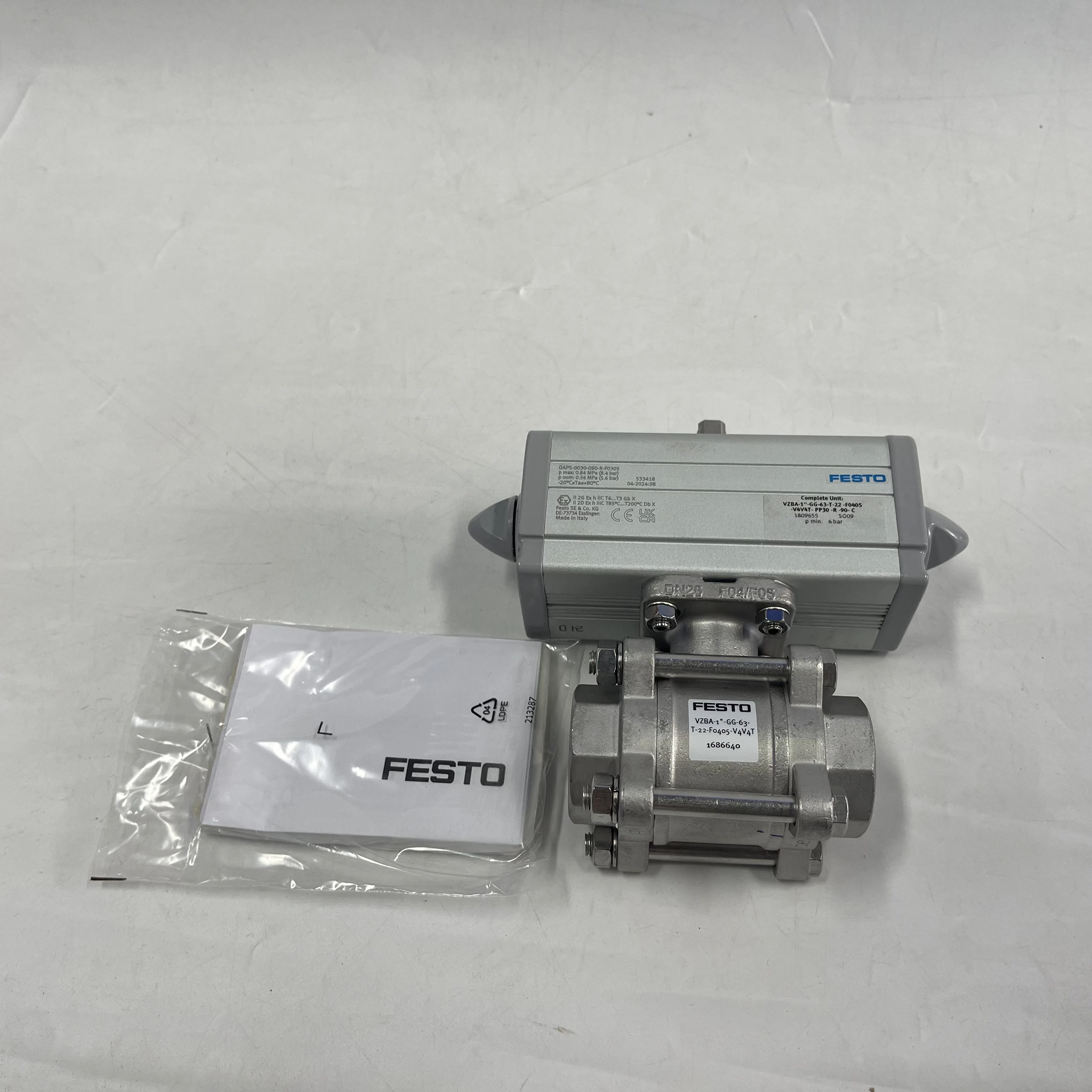 FESTO Pneumatic Ball Valve DAPS-0300-090-R-F0305 FESTO Pneumatic Ball Valve DAPS-0300-090-R-F0305