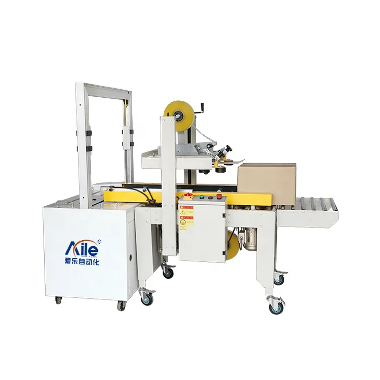 Aile Automatic Packaging Plastic Cosmetic Chemical Bottle Sealing Machine for  Back-End Carton Tape Sealing Packing Machine