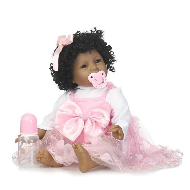 Boneca bebe reborn realista de silicone npk 50cm manuela 1500067459