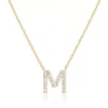 Collana con zirconi lettera M T144713