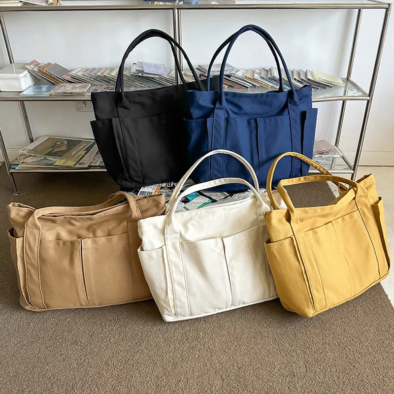 Eco-Friendly Recyclable for Jumbo Cotton Canvas Shopping Tote Bag Durable Ladys Handbag for Woman Natural and Stylish