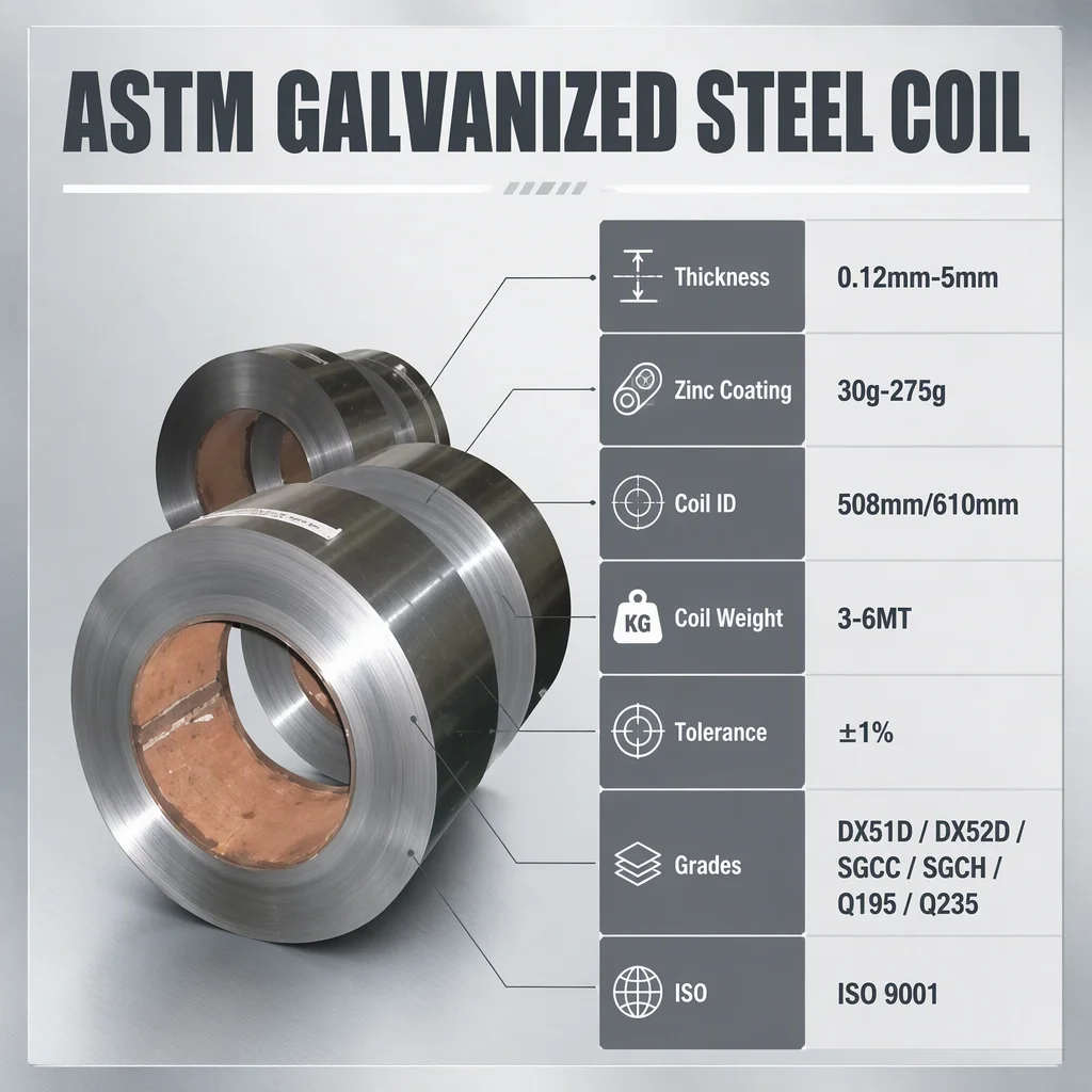 Galvanized Steel Coil Factory Stock Galvanised Steel Strip Q235 Hot Dipped Galvanized Steel Coil