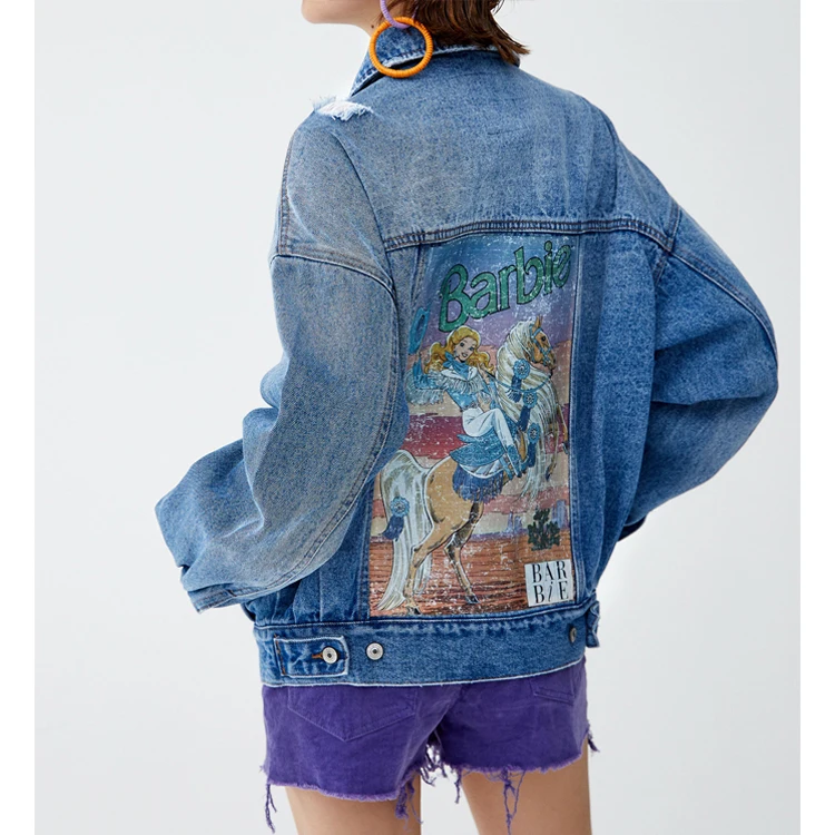 Tryounger Students Candy Color Denim Jacket