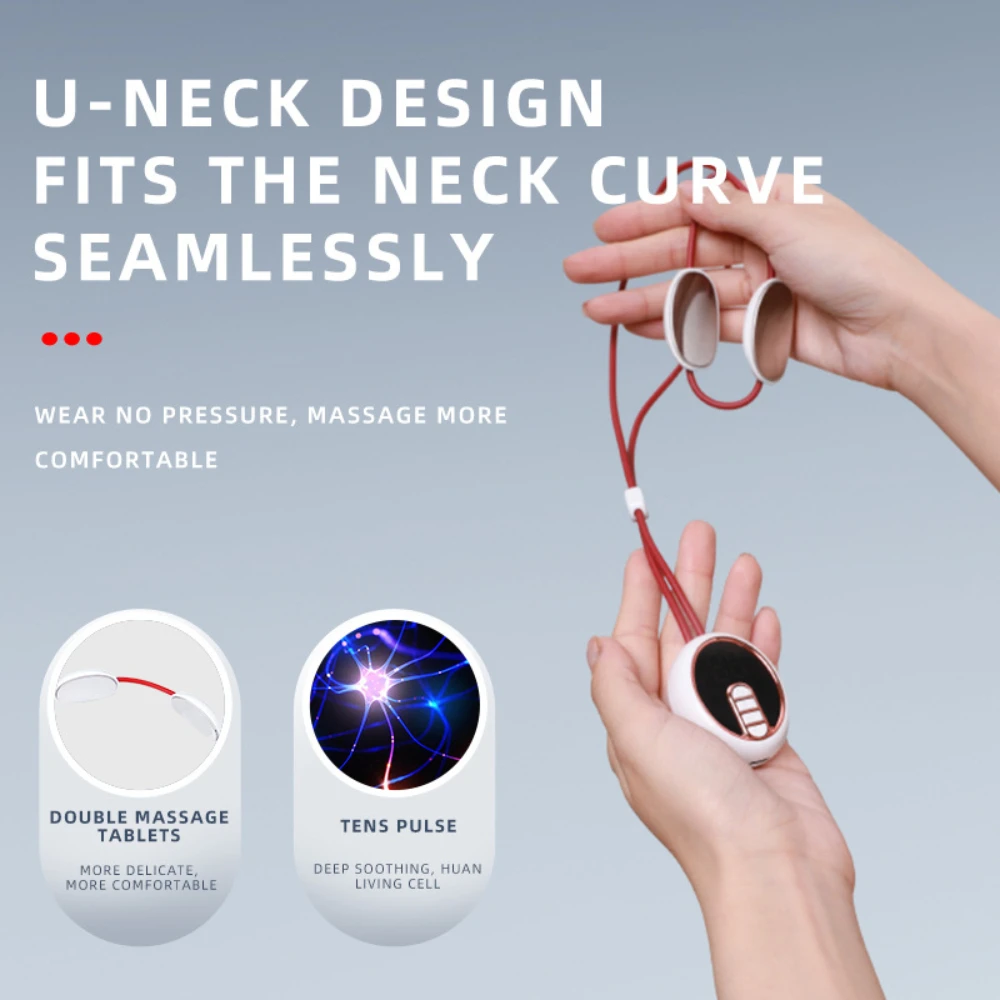 Portable Smart TENS Pulse Cervical Spine Massager EMS Hanging Neck Massager With Heat