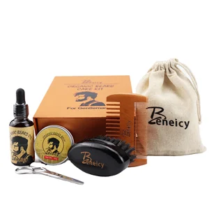 High Quality Natural Skin Care Solution Beard Care Oil Kit for Men's Beard Growth Oil Beard Care Products