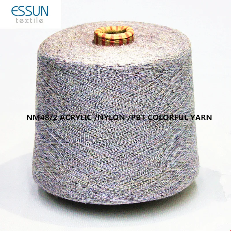 Imitated Angora Yarn Nm 48 2 50viscose 22 Nylon 28 Pbt Core Spun Yarn For Knitting Sweater
