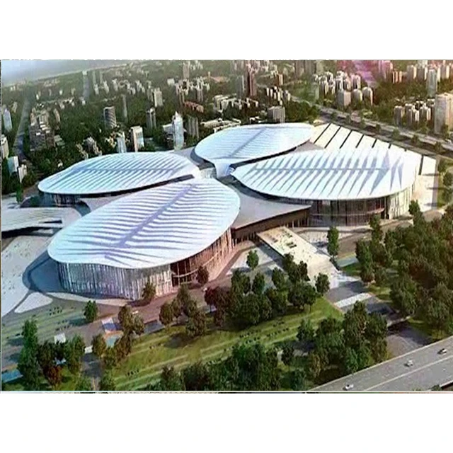 Prefab Large Scale Space Frame Sports Arena Hall Steel Structure Auditorium Modern Design