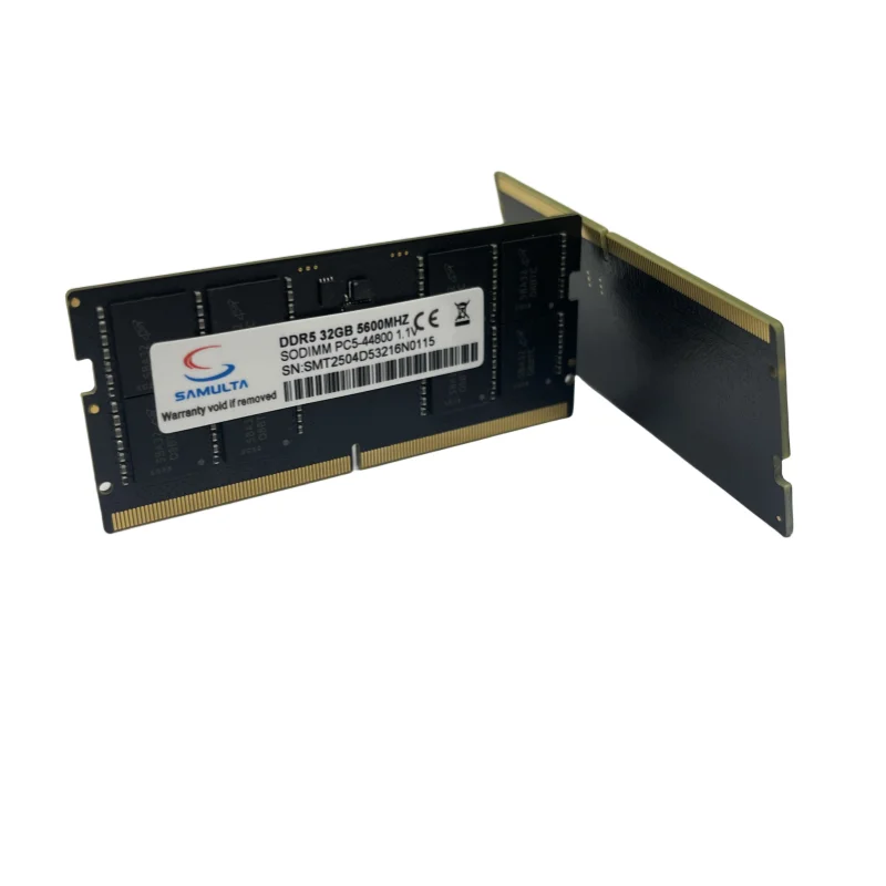 SO-DIMM Ram DDR5 Laptop Memory Black Stick Ddr5 32GB 5600MHz Ddr5 32gb 6000MHz Speed 262-pin 1.1V 