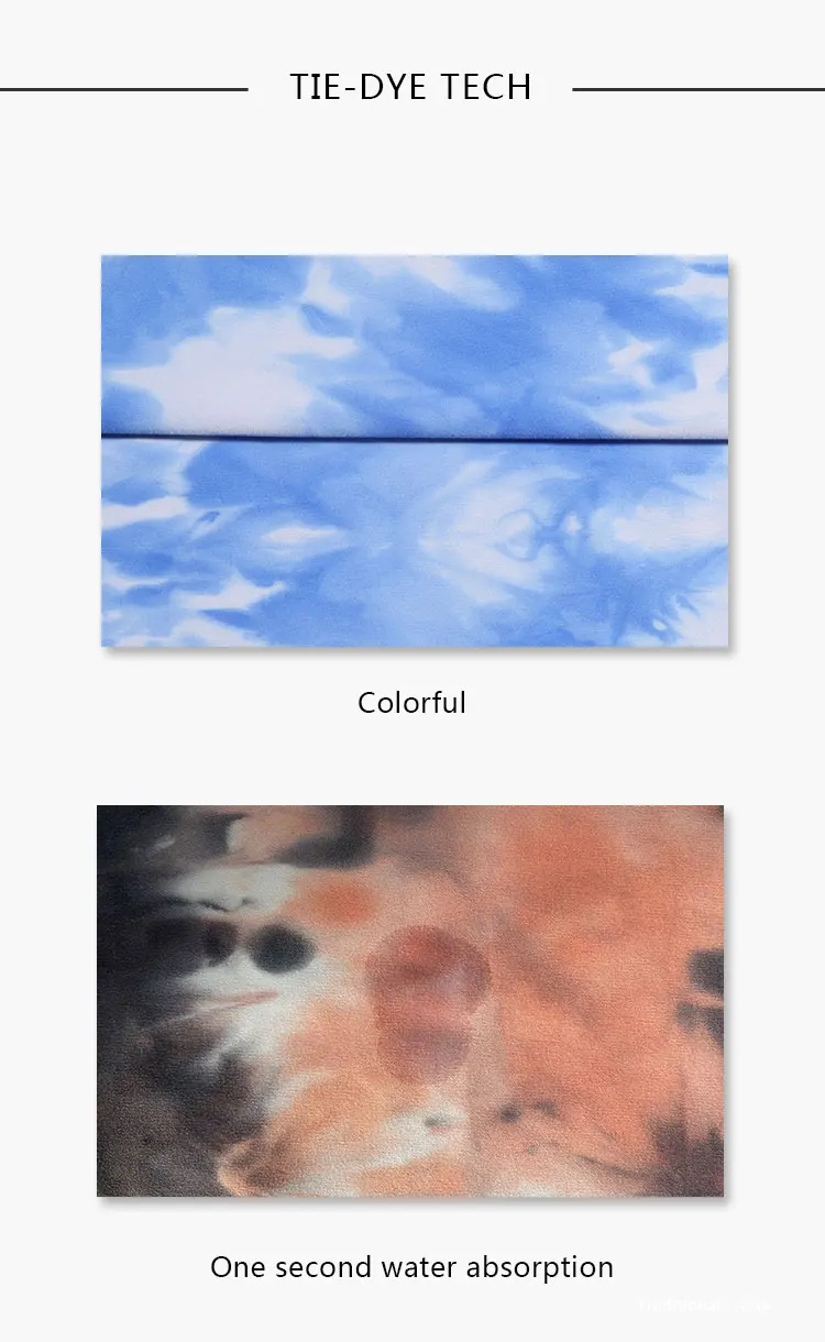 Natudon Fabric Manufacture Tie Dye Polyester Knit Dty 2 Side Brush