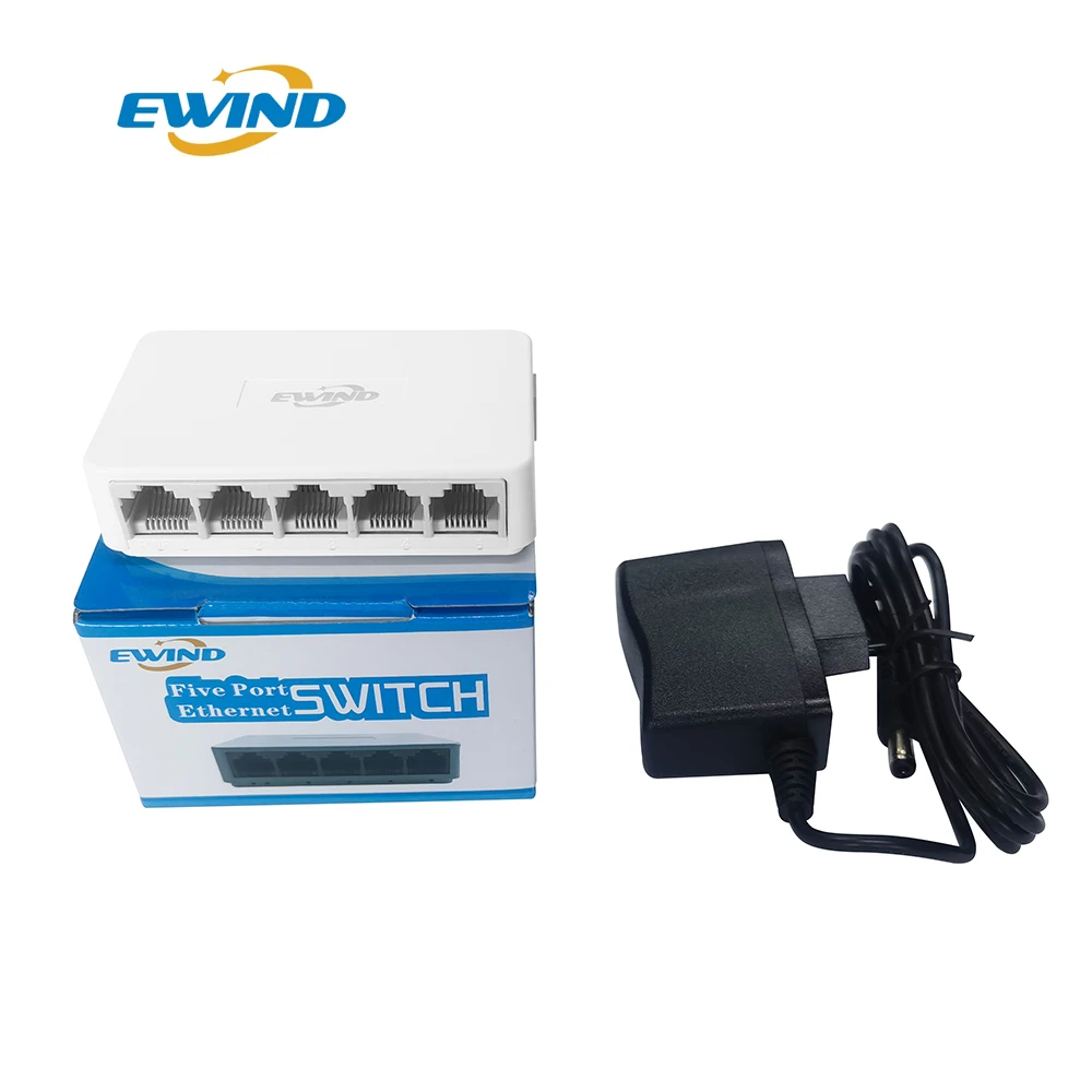 Ethernet Switch 5/8 Ports Desktop Gigabit Network Switch 10/100 ...