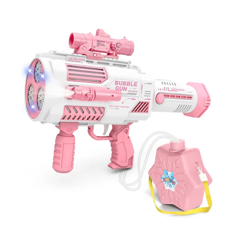 2022 summer Bubble gun Game toy set Gatling Electric Bubble Blower Toy  Fully Automatic Boy Toys Bubble Shooter Gun