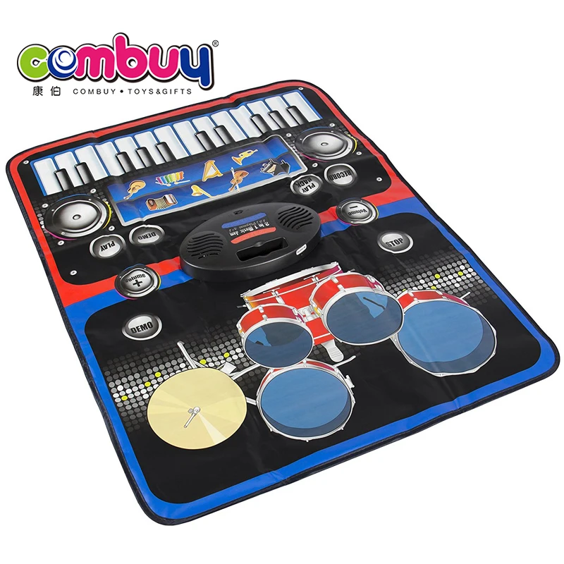 【2枚】ピアノ ドラムマット 防音 マット 防音マット 防振 打鍵音 楽器 Musical Instruments 2IN1電気ドラムピアノの鍵盤プレイマット