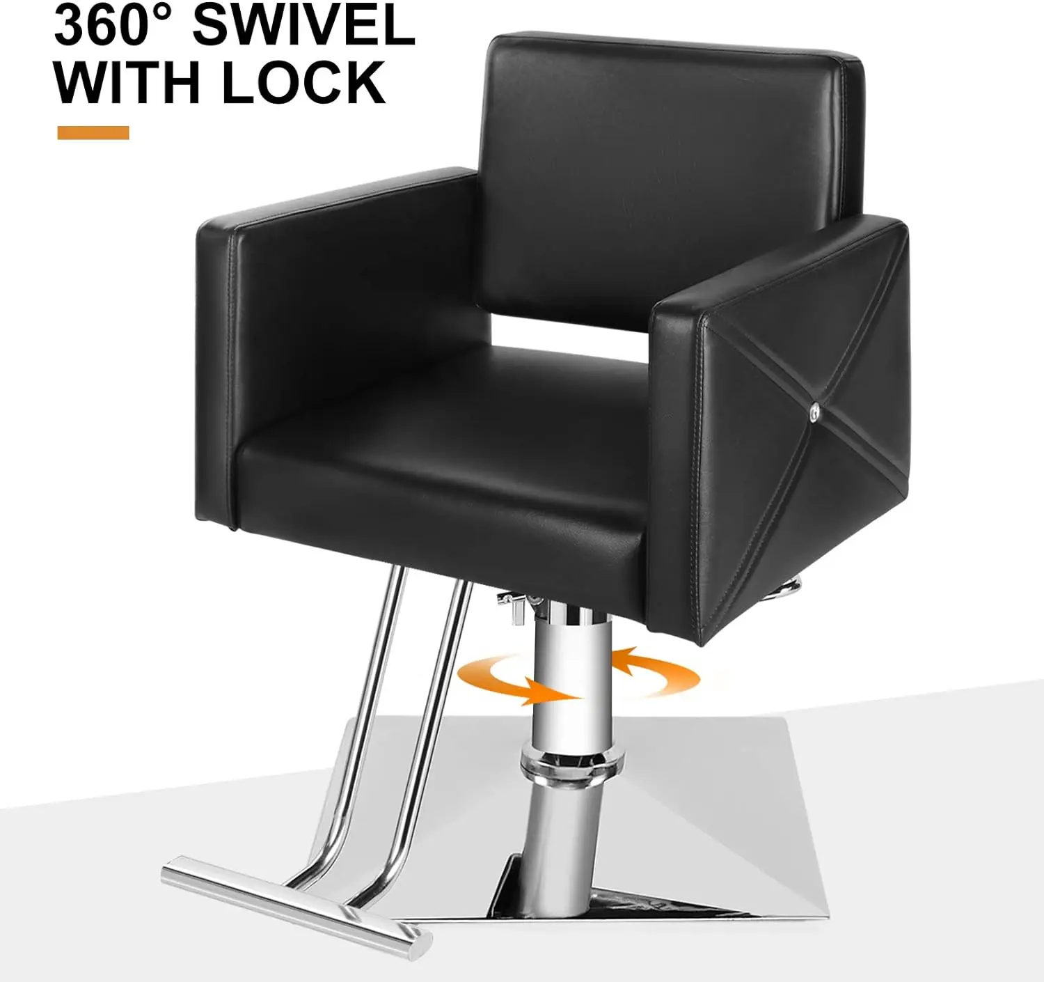 Soft Comfortable Beauty Pink Black Golden Hydraulic Pump Styling Salon Chair for Hair Stylist